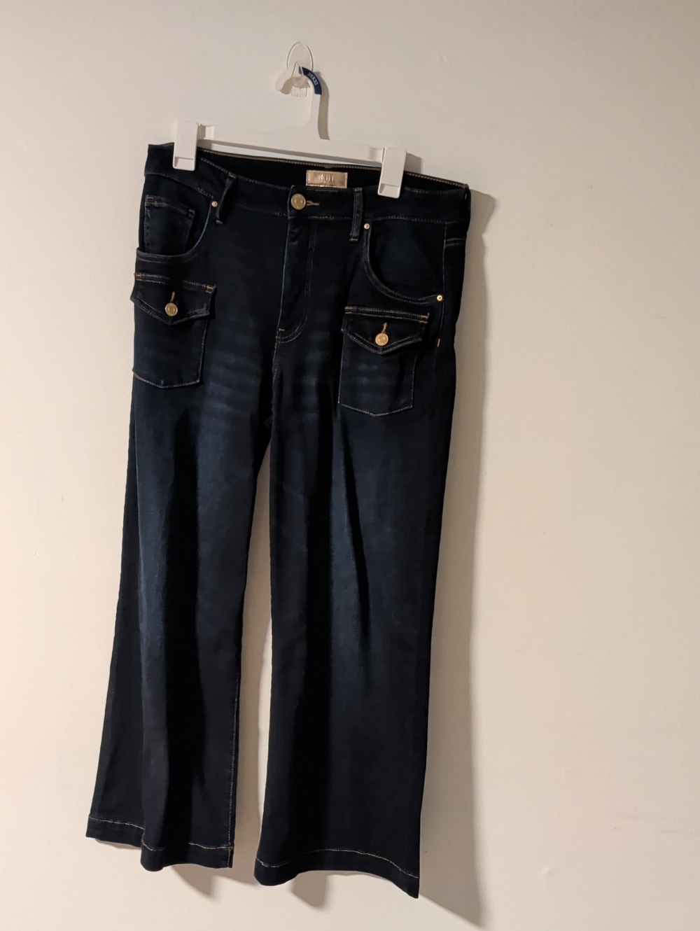 Kut from the Kloth Meg Wide-Leg Jeans with Flap Pockets